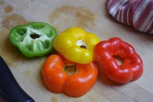 spiced chickpea stuffed peppers | rusticplate.com