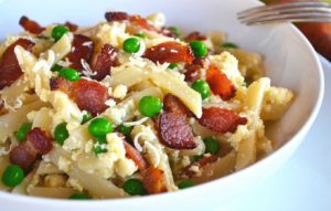 ricotta, peas & bacon pasta | rusticplate.com