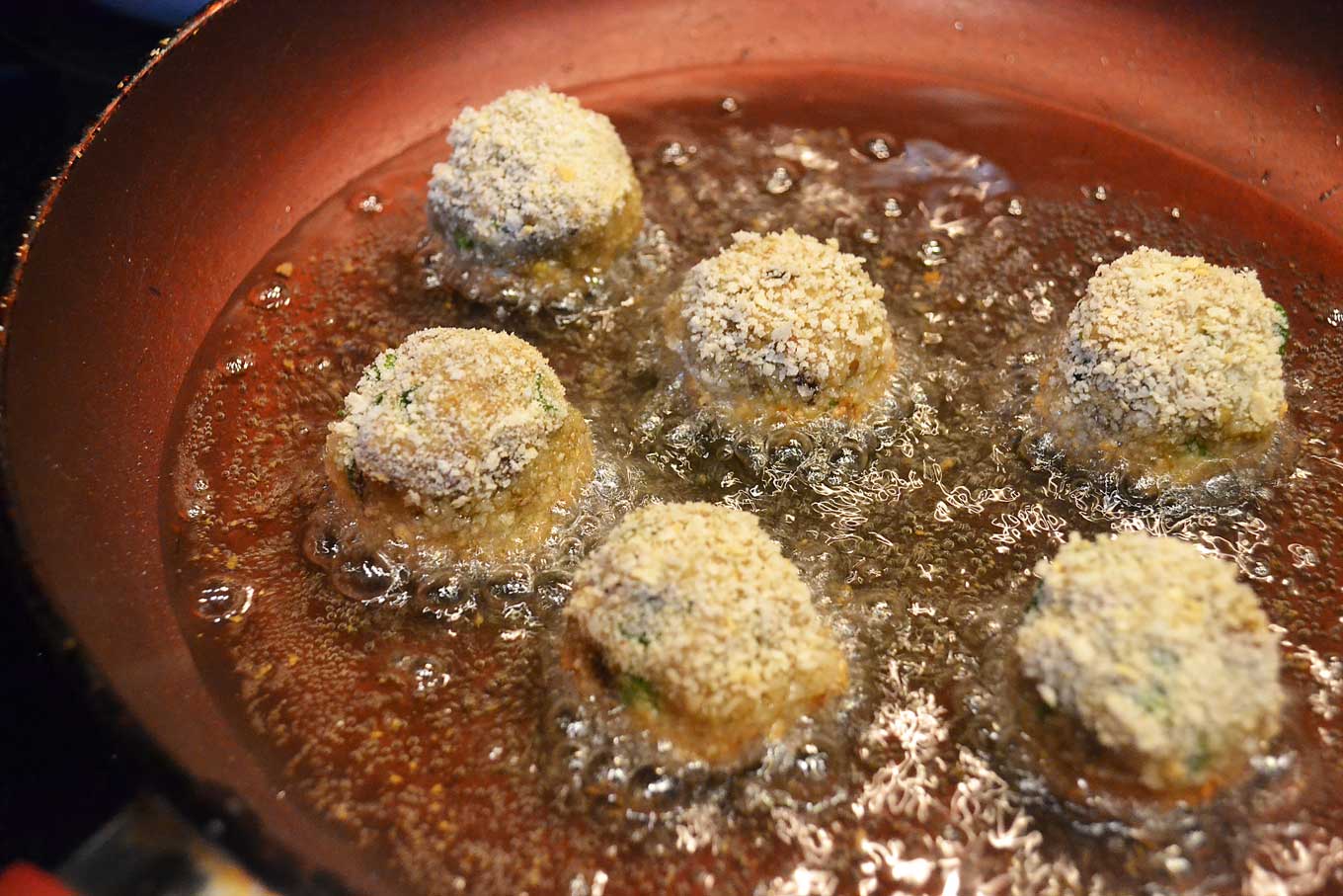 pasta with crispy eggplant balls, ricotta & oregano | rusticplate.com