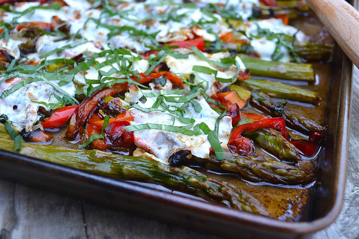 roasted asparagus & red bell peppers | rusticplate.com
