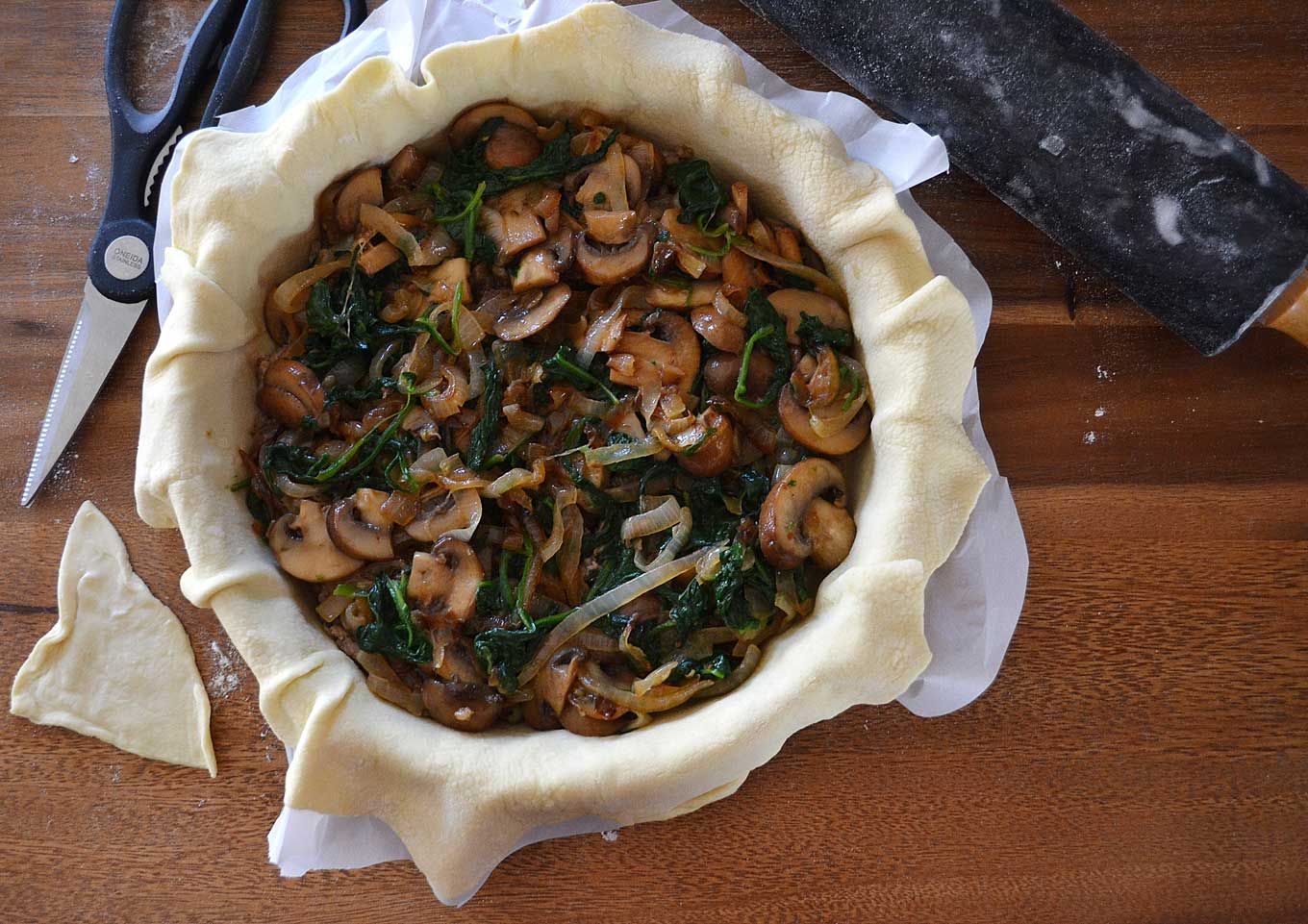 sausage, spinach & mushroom pie | rusticplate.com