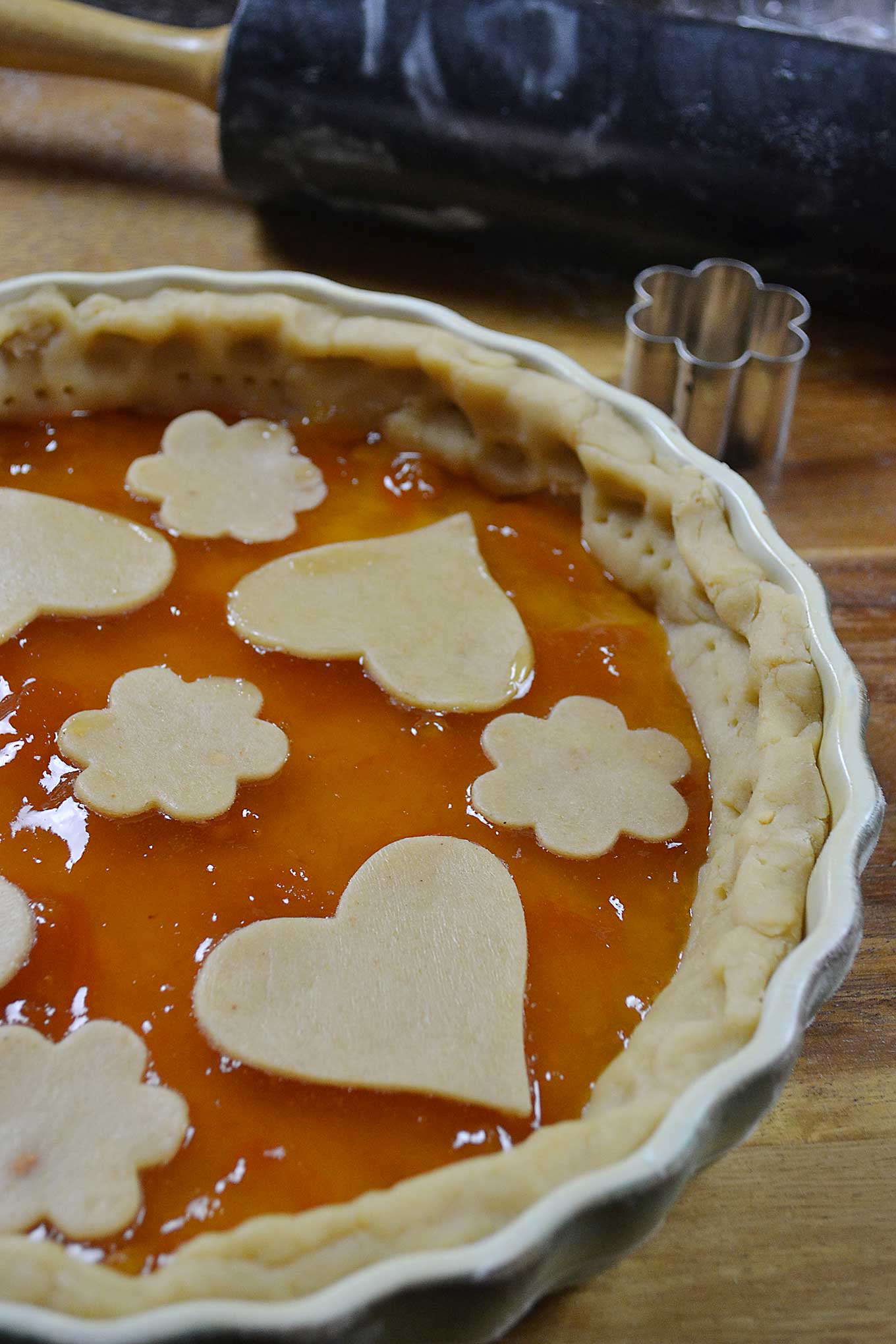 apricot marmalade tart with almond crust | rusticplate.com