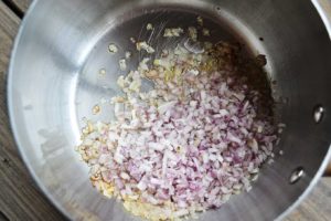 add shallots to oil