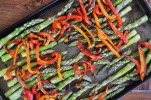 roasted asparagus & red bell peppers | rusticplate.com