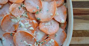 baked sweet potatoes with thyme & garlic| rusticplate.com