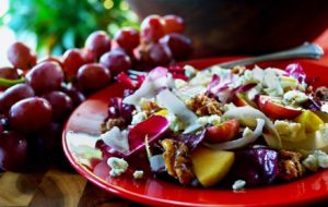 harvest salad with spiced walnuts & blue cheese | rusticplate.com