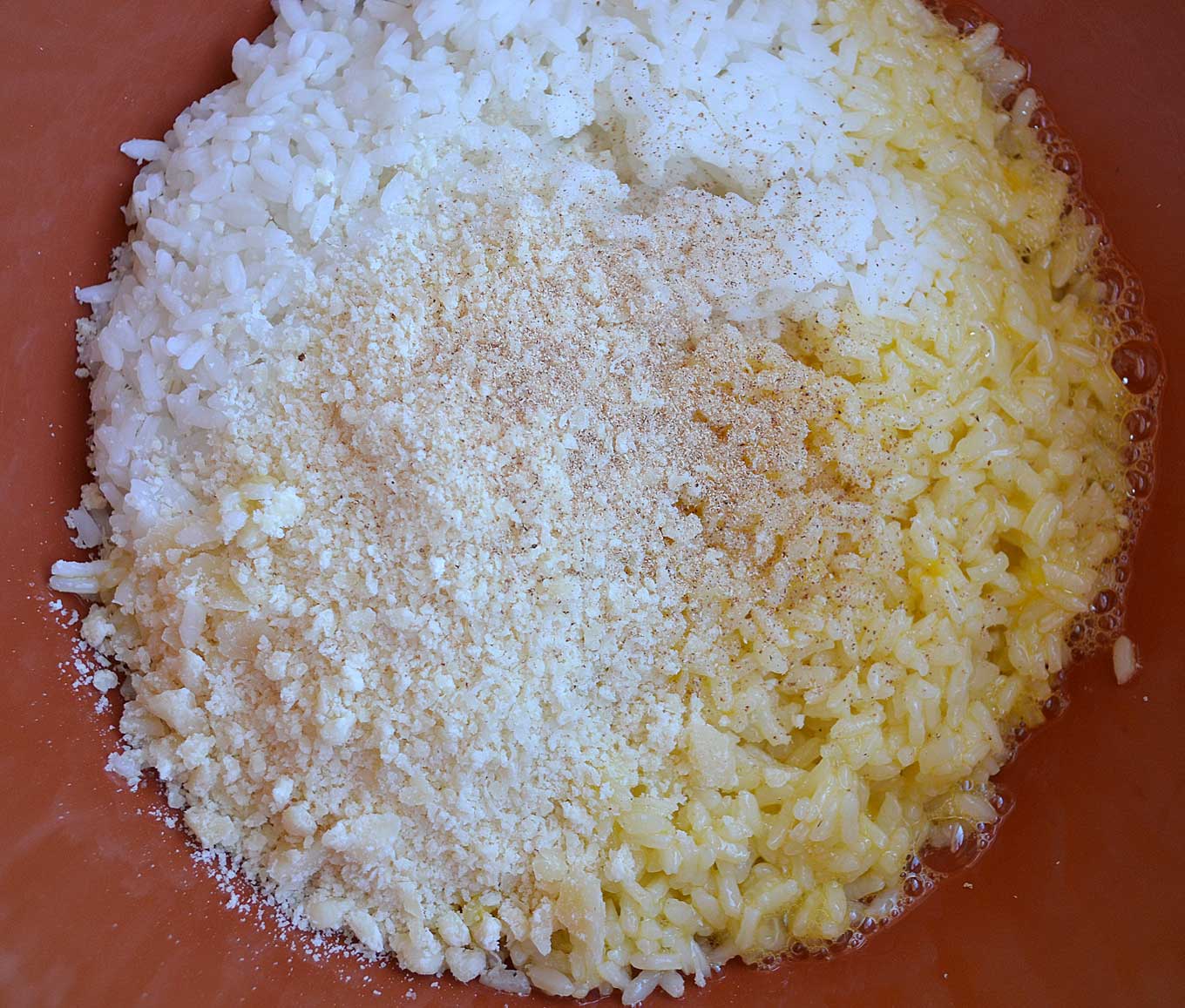 baked ricotta & mortadella rice cake | rusticplate.com