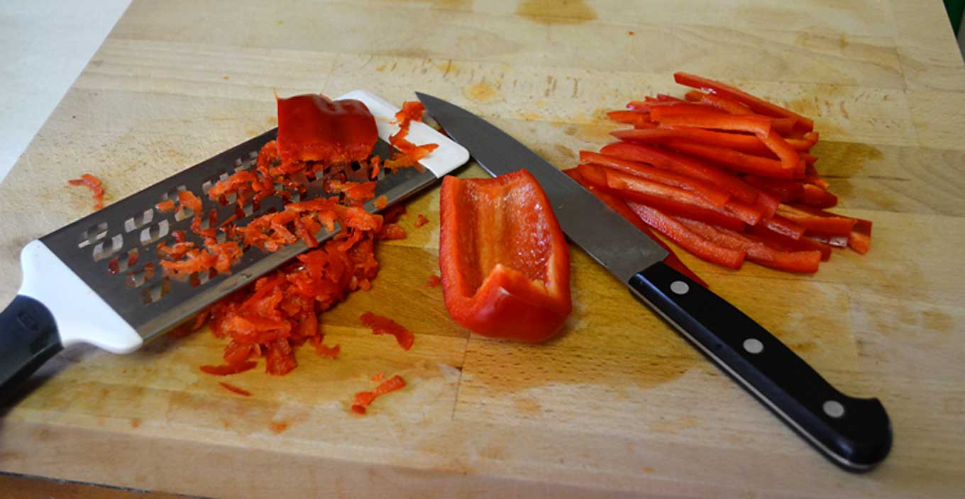 baked black beans red pepper & ham | rusticplate.com